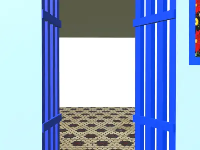 Stylized High-Poly Rooftop House - Detailed 3D Model Low-poly 3D model