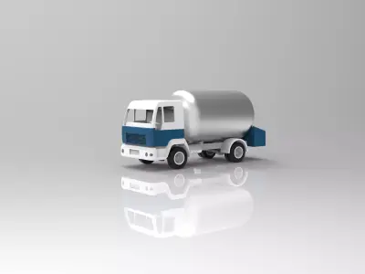 Low Polly 3d printable Oil Tanker 3D print model