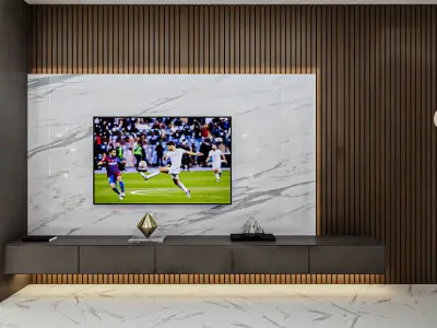 Modern TV Wall 03 Free 3D model