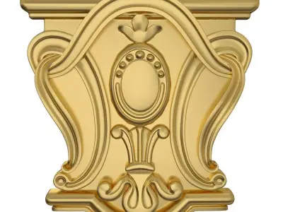 Capital gold ornate corbel Free 3D model