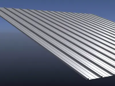 Metal sheet roofing 25O15 3D model