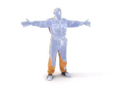 Senior Male Character Model Pack with Textured Outfit Low-poly 3D model