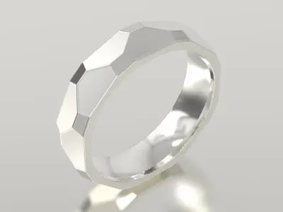 Hammered Comfort Fit Ring 3D print model