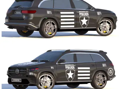 BENZ-GLS police car 3D model