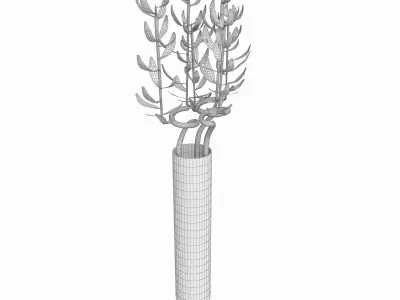 Bamboo in water 3d model Low-poly 3D model