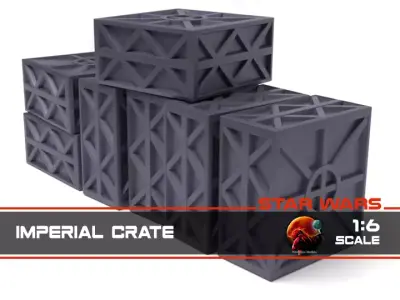 Star Wars Imperial Crate 1-6 scale Hottoys Free 3D print model