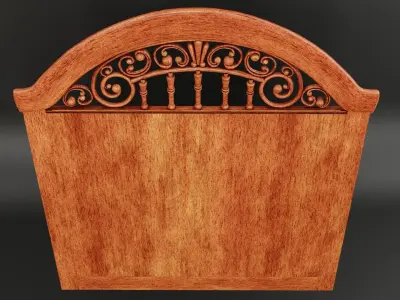 HANDCRAFTED WOOD MIRROR 3D model