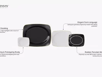 Porcelain Dinner Set 3D print model