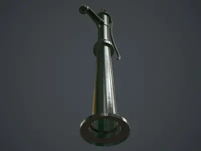 Hand Pump 1A Low-poly 3D model
