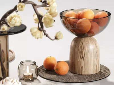 Amber Serenity Dining Composition 28 3D model