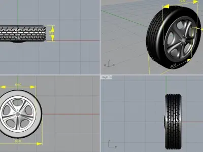 Car wheel 3D print model purchase