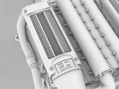 BUGATTI VEYRON ENGINE 3D print model