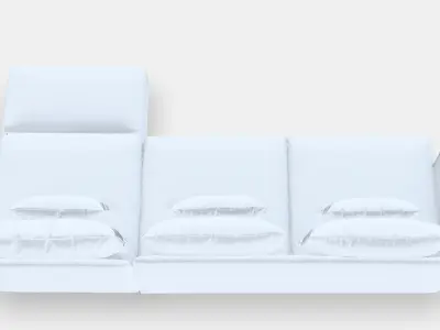 SODERHAMN 4-seat sofa with chaise longue 1 Low-poly 3D model