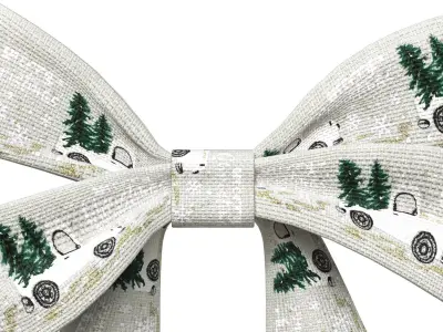 Christmas Bow Ribbon 87 Low-poly 3D model