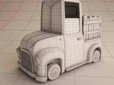 Truck cartoon 3D model