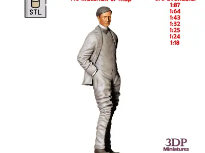 Ettore Bugatti automobile designer  3D print model