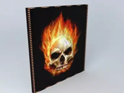 FIRE SKULL Free 3D model