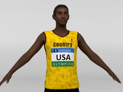 Athletic Runner 02 3D model