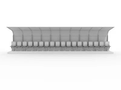 Soccer Bench 12 3D model