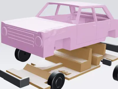 HOMER SIMPSON CAR  3D model