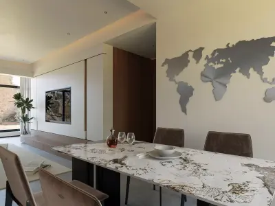 modern living room dining room interior scenes  3D model