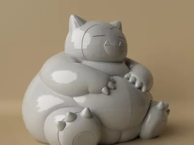 Chubby Snorlax 3D The Cutest Sleepy Giant 3D print model