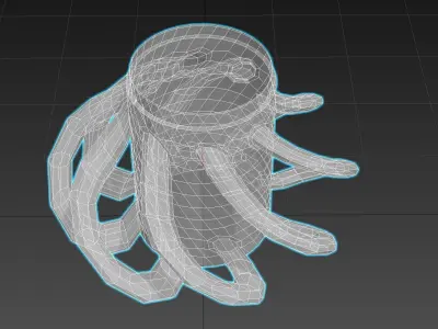 Modular Vortex Tesla Valve - Concept 3D model