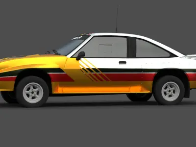 Opel Manta 400 3D Model High-Quality Detailed Design Low-poly 3D model