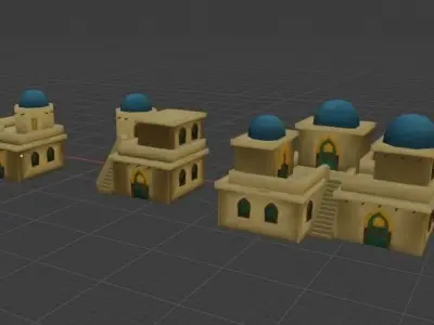 Arab House Low-poly 3D model