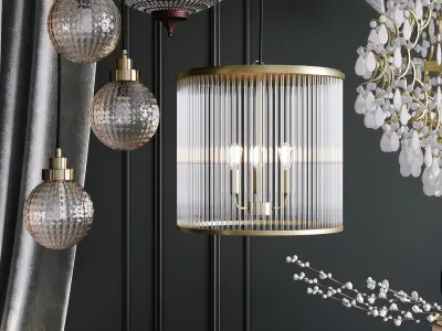 Elegant chandeliers 3D model