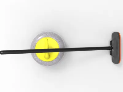 Curling Equipment Low-poly 3D model