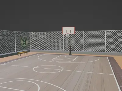 Basketball Stadium - Milwaukee Bucks Low-poly 3D model