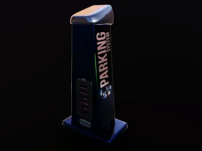 Sci-Fi Parking Machine  Free low-poly 3D model