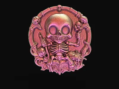 skull decoration  3D print model