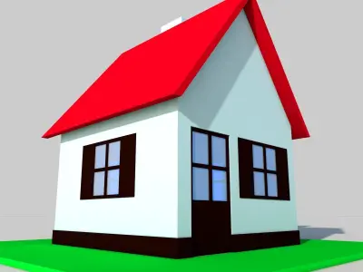 Cartoon House Free low-poly 3D model