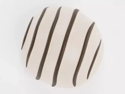 Chocolate Candy V12 - White Chocolate Dome with Dark Drizzle 3D model