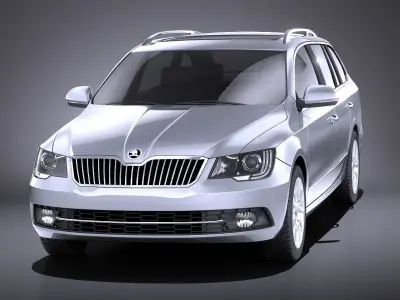 Skoda Superb Combi 2014 VARY 3D model