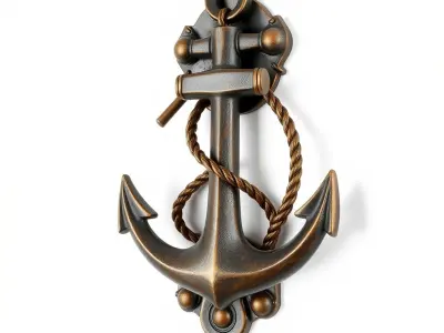 Decorative Anchor Wall Ornament Model Pack Low-poly 3D model