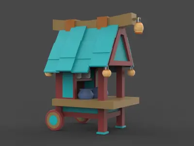 steak car Low-poly 3D model