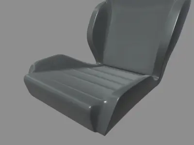 Car Seat 019 Low-poly 3D model