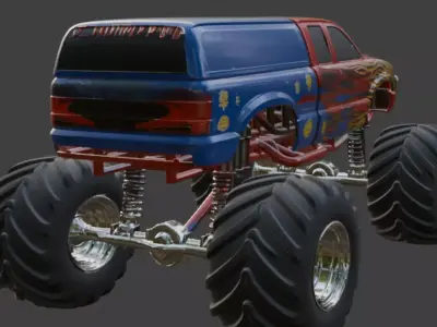 Custom Monster Truck 3D Model 3D model