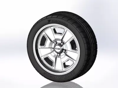 Custom wheels Foose Four42 for your scale model 3D print model
