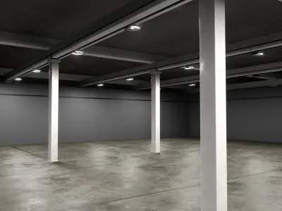 Underground Parking interior 3D model
