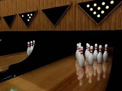 Bowling game 3D model