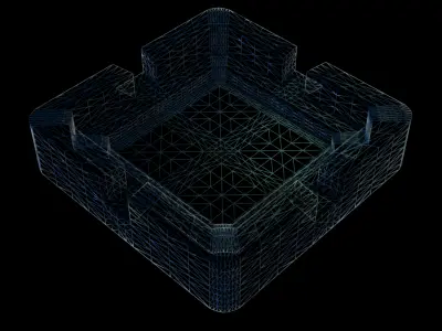 Ashtray square Free 3D model