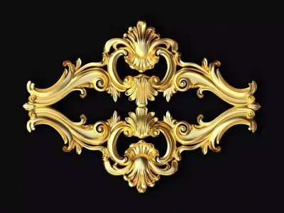 Central decor ornament for furniture 3D model 456