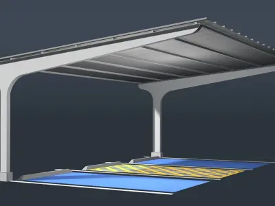 Carport for disabled 25U11 3D model