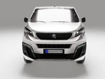 Peugeot Expert 2025 van Low-poly 3D model