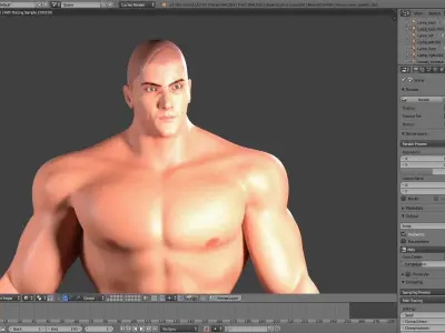 Muscular Man Heroic Model 3D model