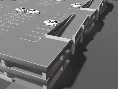 Parking garage building 25-17 3D model